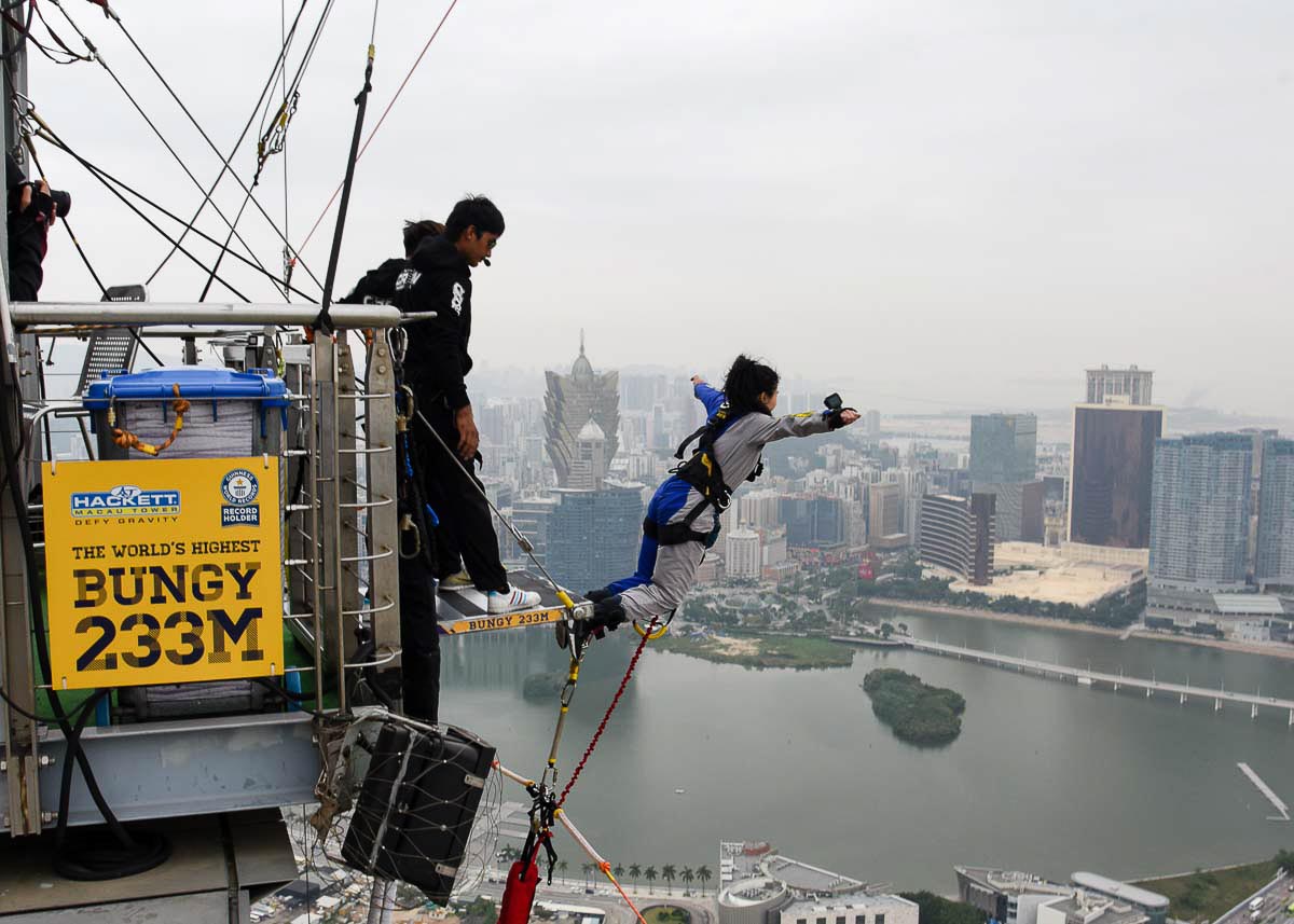 Macau Tower Bungy - The Travel Intern's Travel Bucket List