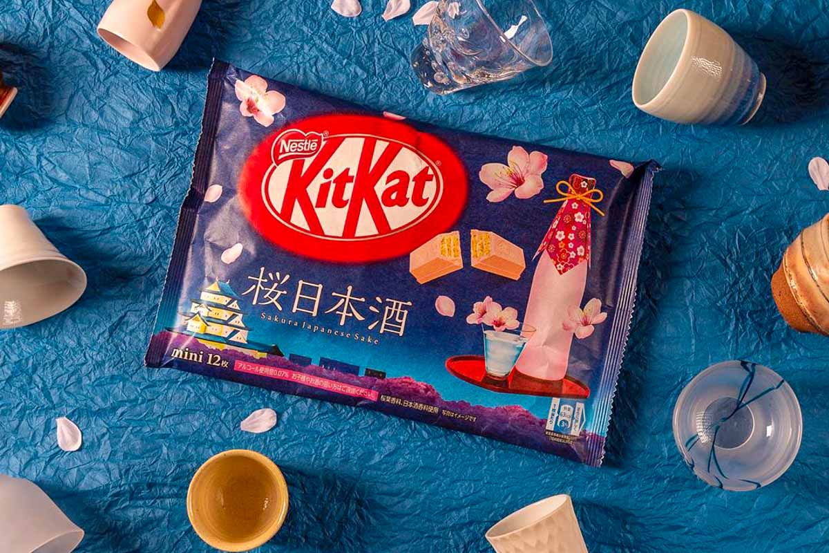Unique Kit Kat Sakura Japanese Sake - Snacks Around the World