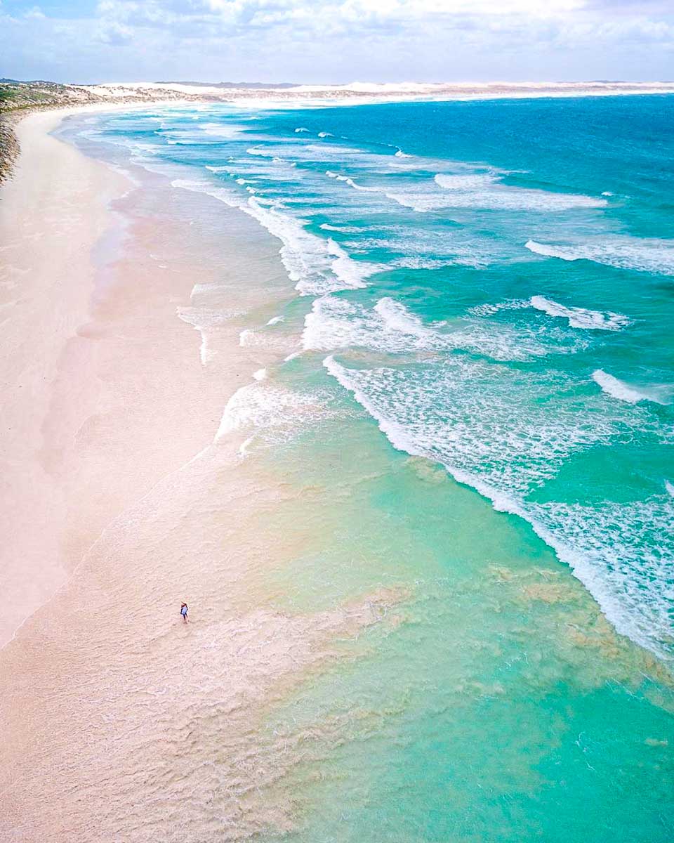 Drone Shot of Almonta Beach - Instagrammable Places to Visit in South Australia