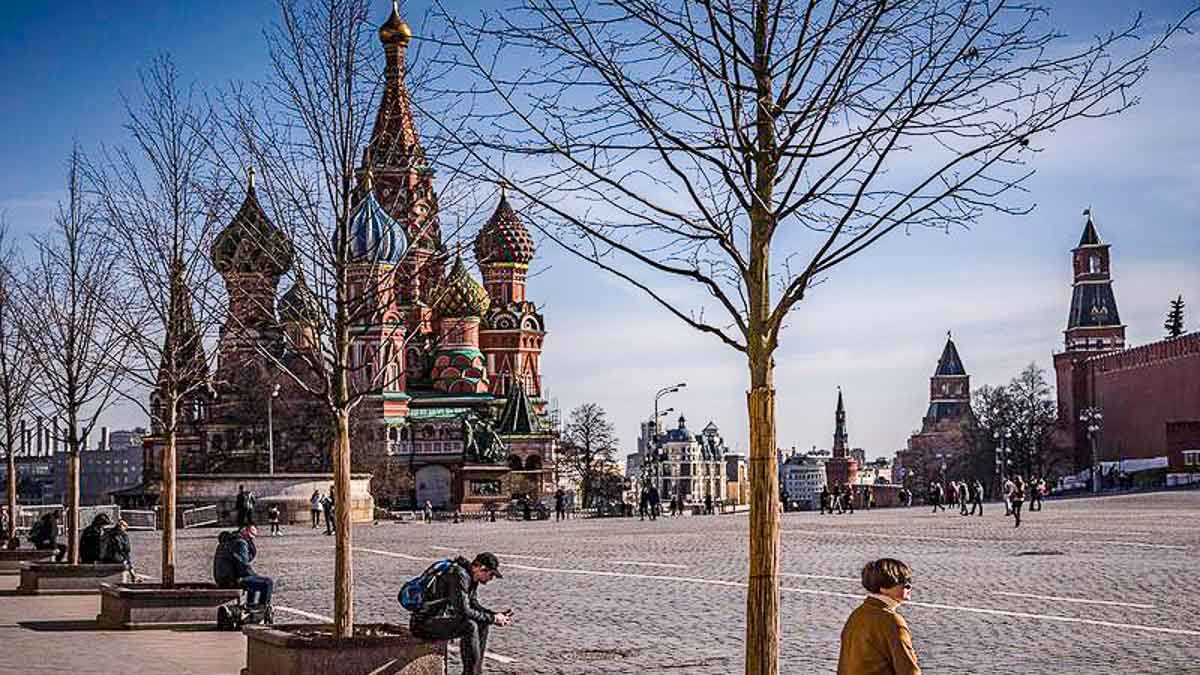Red Square Moscow Russia - Empty Scenes Around the World Due to COVID-19