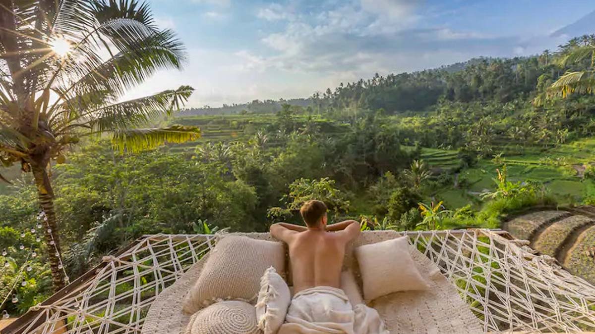 Bali Indonesia Bamboo Airbnb With Rice Terrace Views - Singapore Staycations for Couples