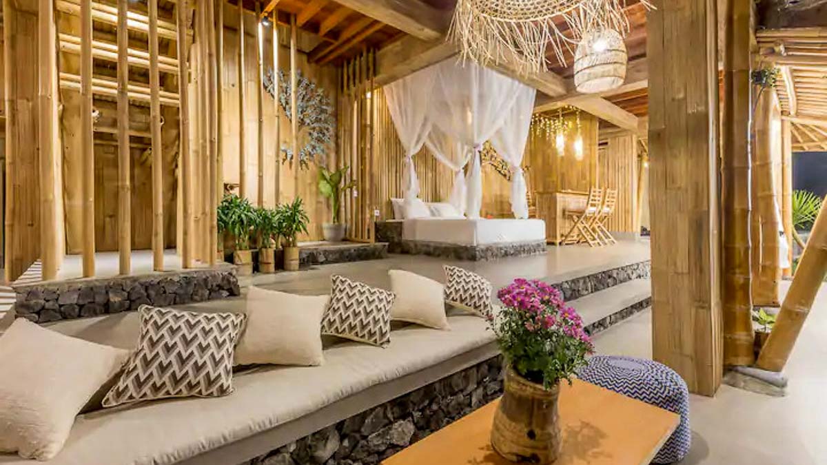 Bali Indonesia Bamboo Airbnb With Rice Terrace Views Interior - Dream Homes
