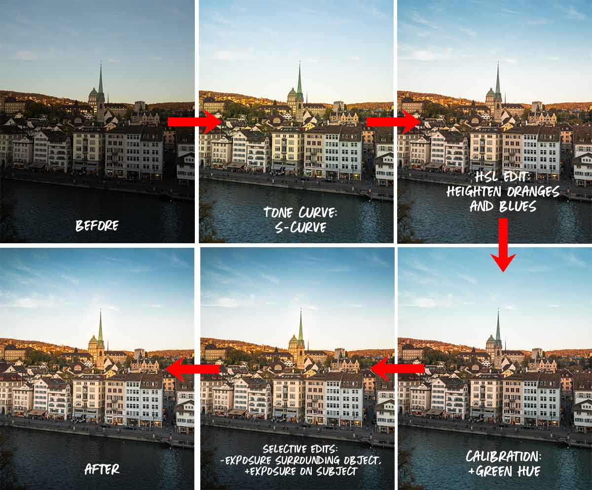 Final Before and After - Travel Photo Editing Tutorial