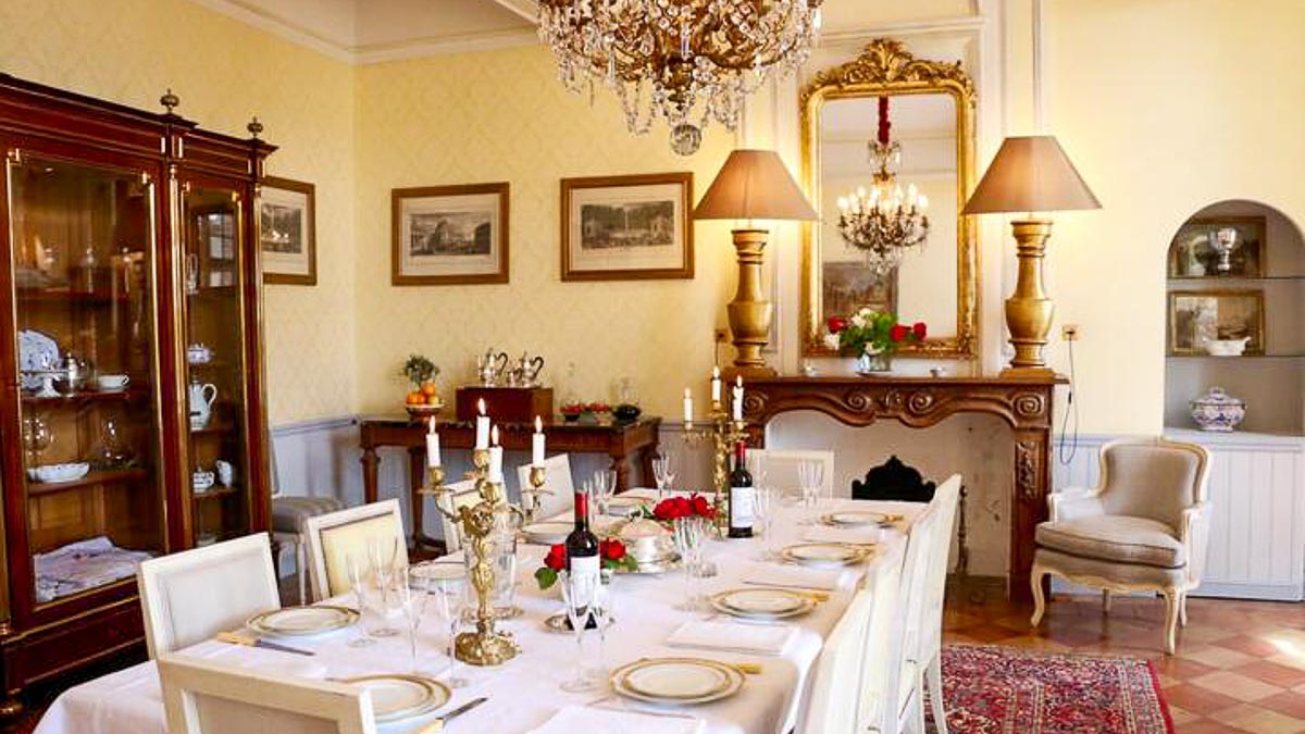 Issus France 17th-Century Castle Airbnb Dining Room - Dream Homes