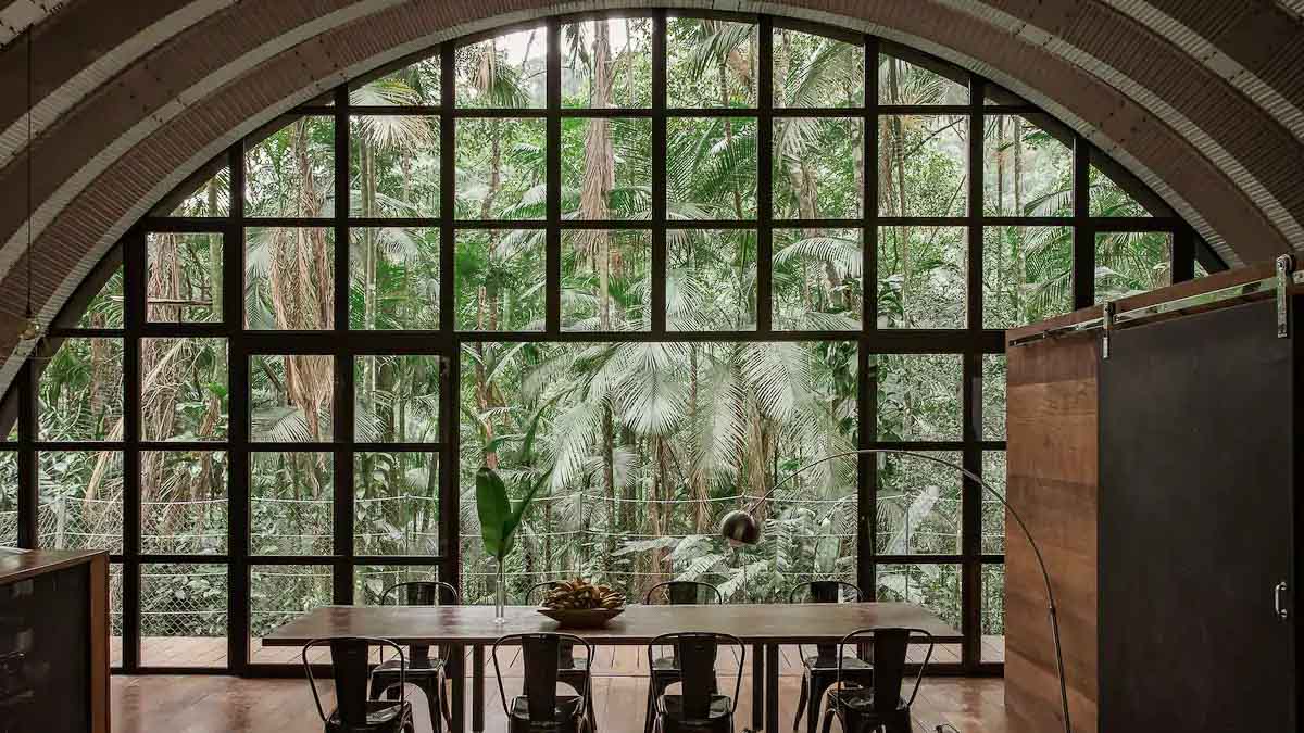 Rio De Janeiro Brazil Secluded Sustainable House Dining Room - Accommodation in Brazil