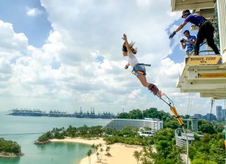 14 Best Things to do in Singapore this August 2020 — Up To 70% Off Hotels And Attractions Girl Bungy Jumping AJ Heckett - Things to do in Singapore