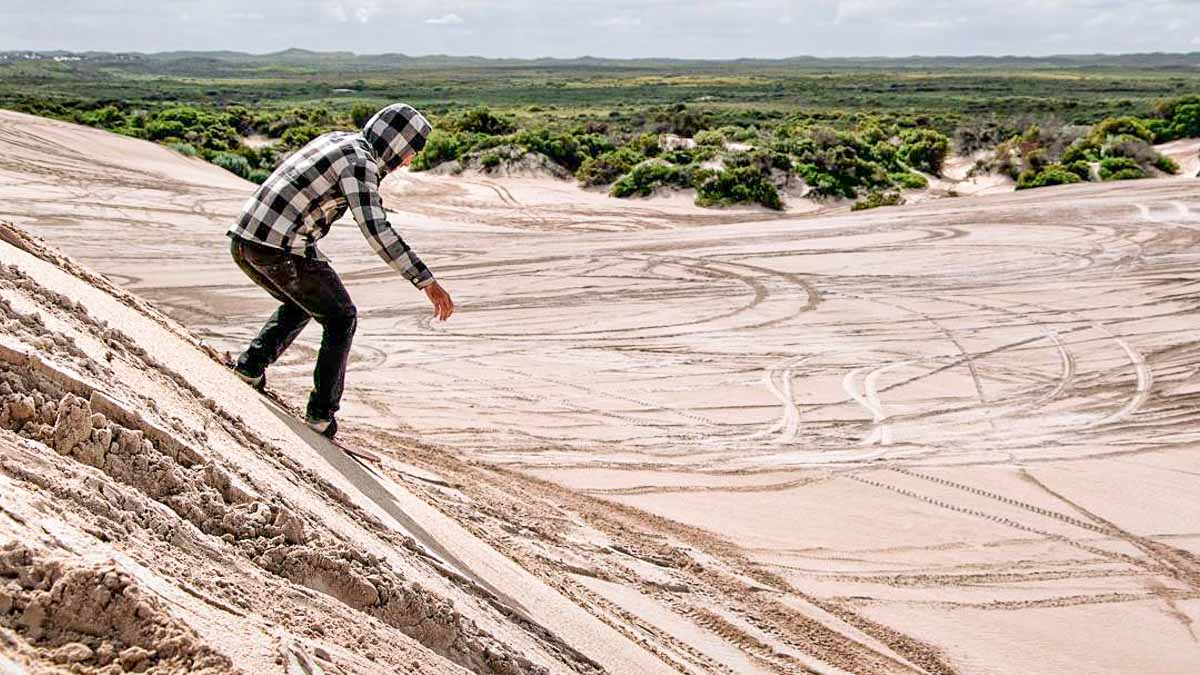 Sandboarding at Lancelin Sand Dunes - Places to Visit in Perth