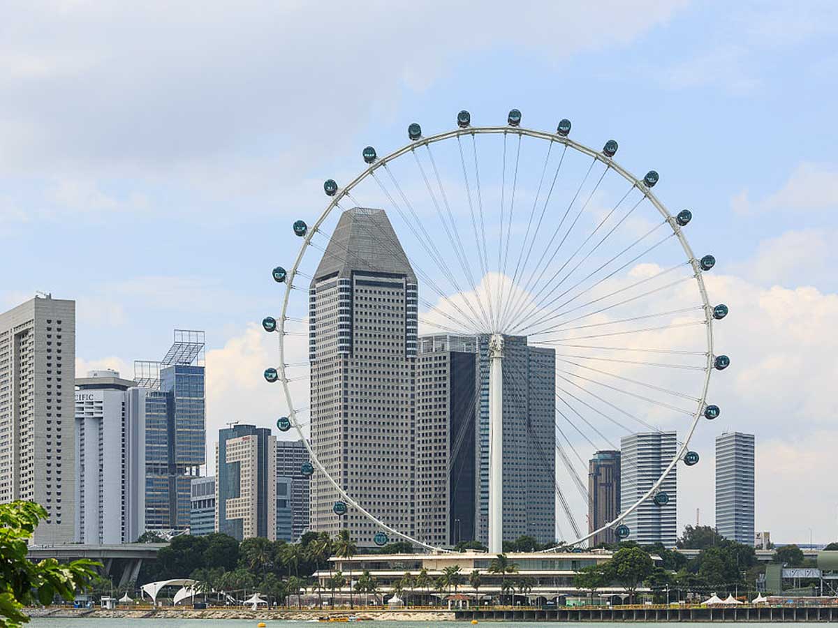 Singapore Flyer with City Landscape - Things to do in Singapore

Photo credit: Wikimedia Commons