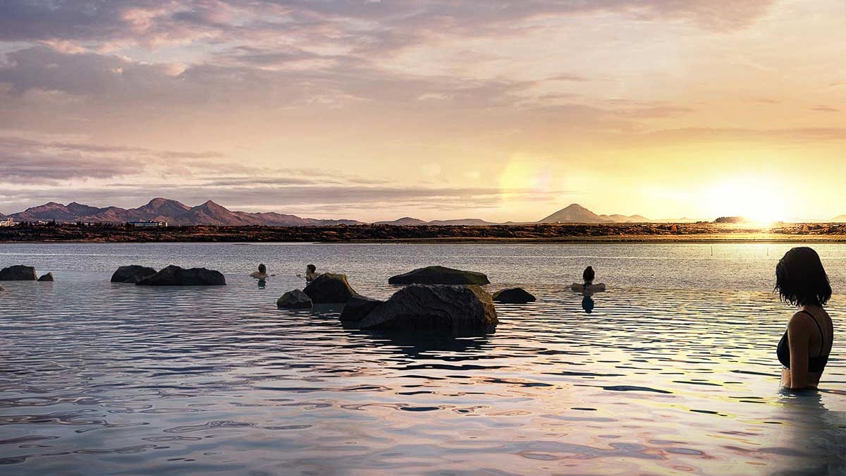 Infinity-edge Pool Atlantic Ocean Iceland - Travel Bucket List