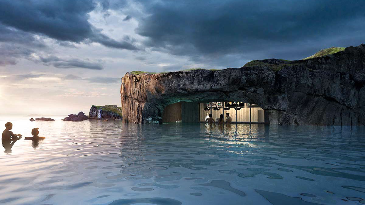 Sky Lagoon Swim-Up Bar Iceland - Travel Bucket List