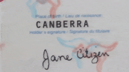 Australia passport colour floating kangaroo gif - World's coolest passports