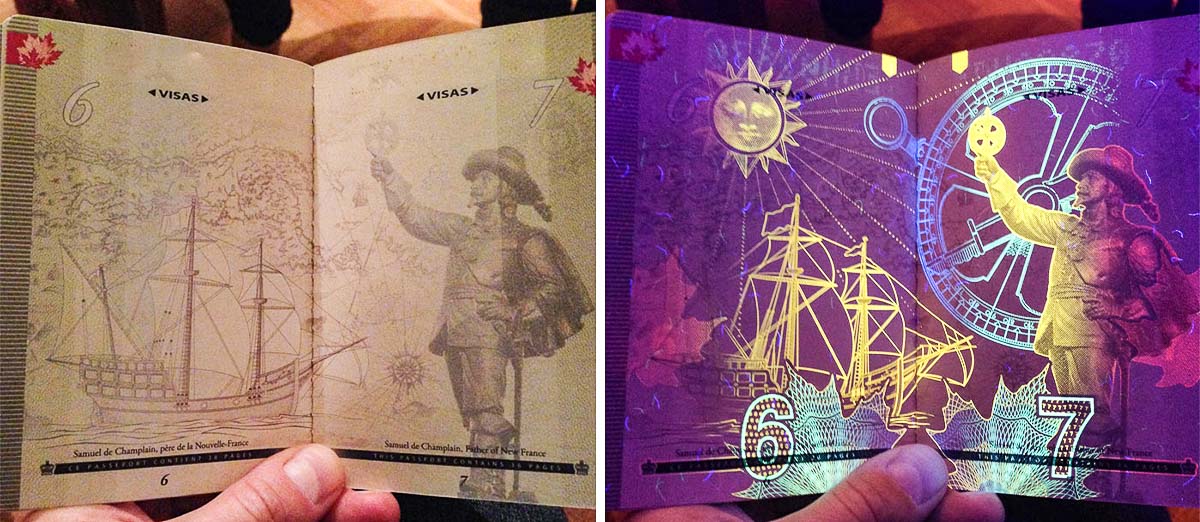 canadian passport blacklight