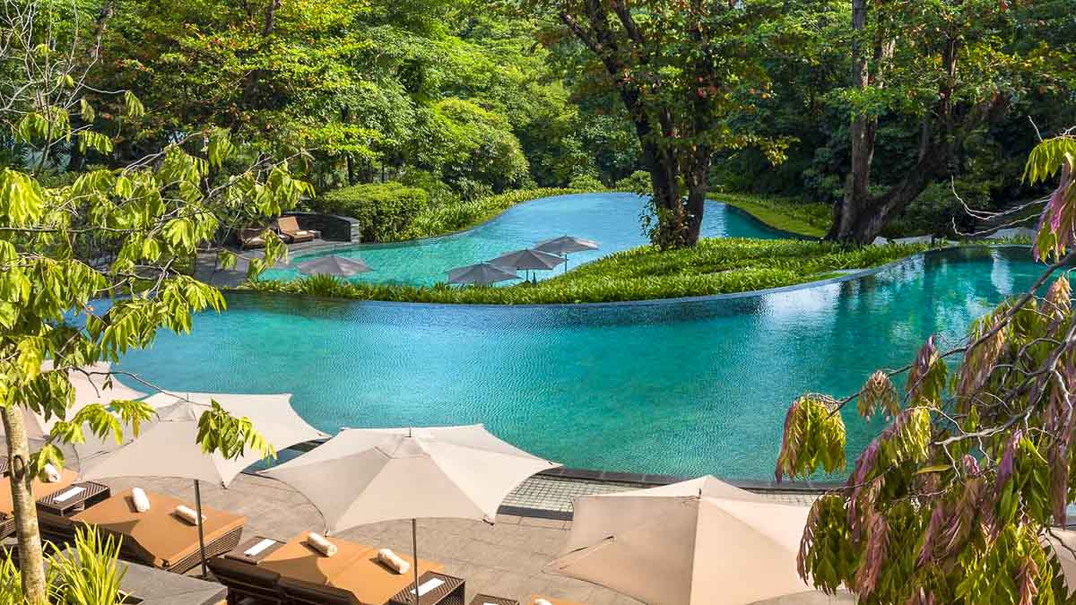 Capella Singapore Swimming Infinity Pools - Sentosa Staycations with Bali-esque Vibes