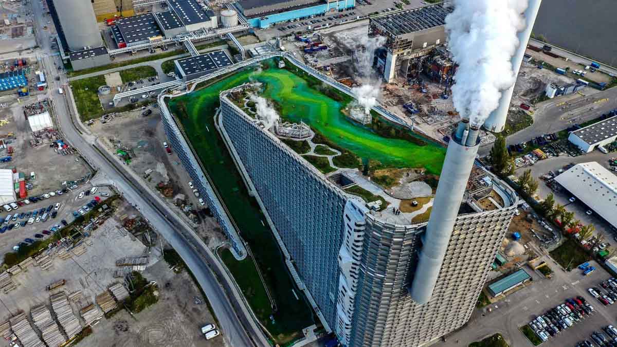 CopenHill Clean Energy Power Plant Drone Shot Copenhagen - New and Revamped Attractions (Around the world)
