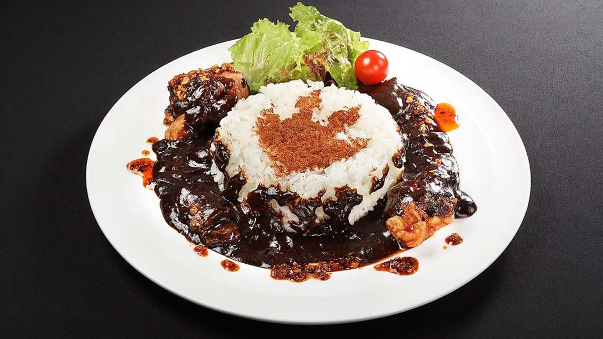 Godzilla Japanese Curry with Footprint on Rice - Holiday Ideas