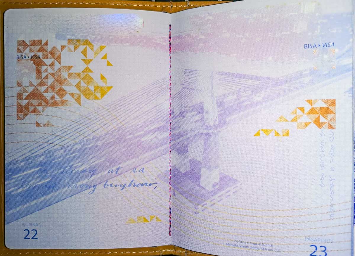 Philippines Passport inner page 2 - Coolest passports in the world