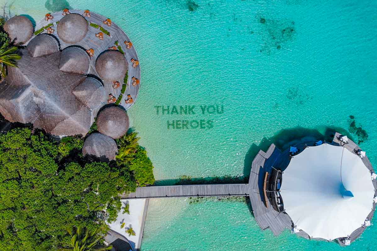 Baros-Maldives-Thank-You-Coral-Sign-Thank-Covid-19-Healthcare-Workers