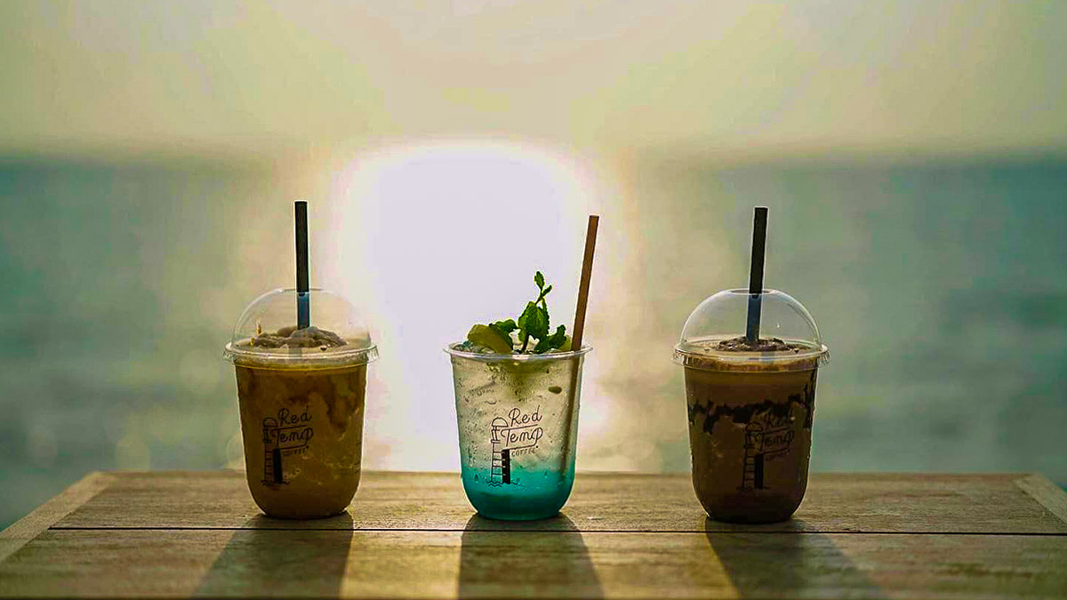 Drinks from Red Temp Coffee, Bang Saen - Cafe Hopping in Thailand