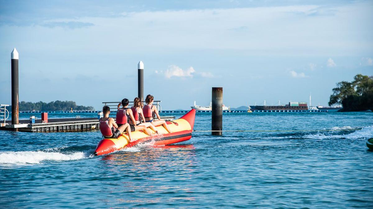 Ola Beach Club Banana Boat - Thrilling Things to do in Singapore