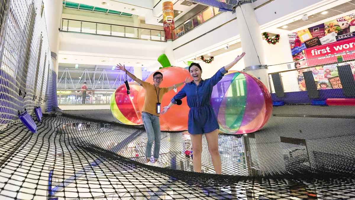 Couple Playing at AIRZONE City Square Mall - Things to do in Singapore