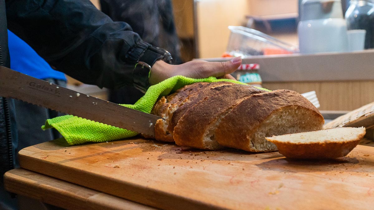 Fresh bread for breakfast on yacht - Southern Islands Staycation