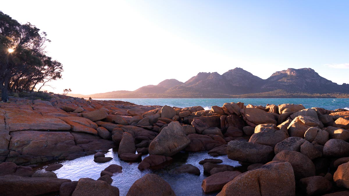 Hazards Mountains in Freycinet TAS - Australia Wildlife