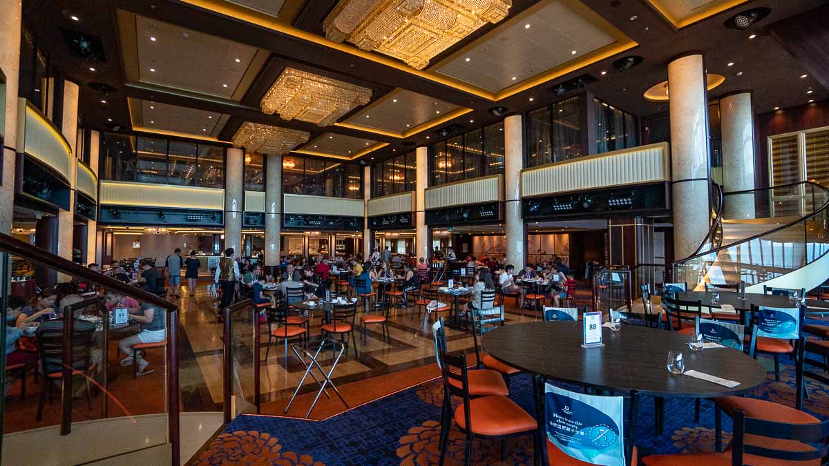 Dream Dining Room Lower - Cruise to Nowhere Review Genting World Dream