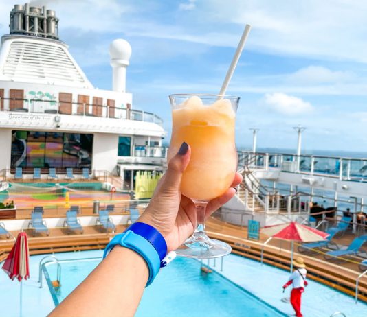 Featured Image Drinks By The Pool Royal Caribbean Quantum of the Seas - Cruise to Nowhere