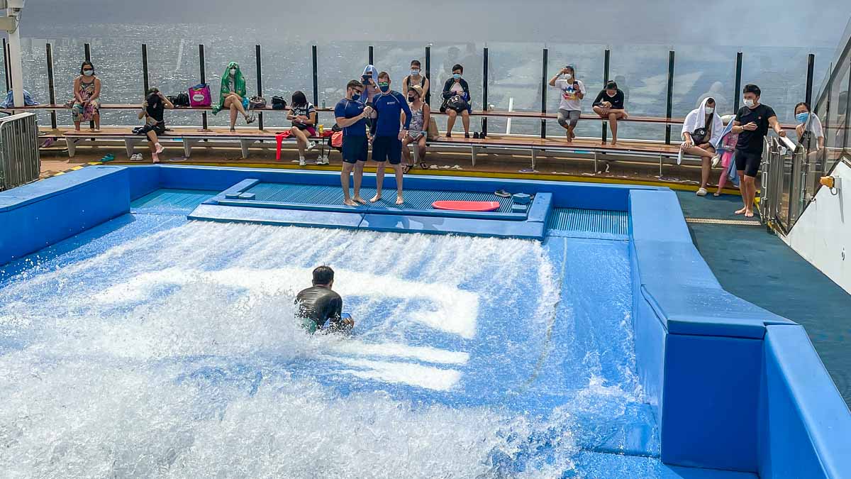 Surf Simulator Flow Rider Royal Caribbean Cruise - Cruise to Nowhere Review