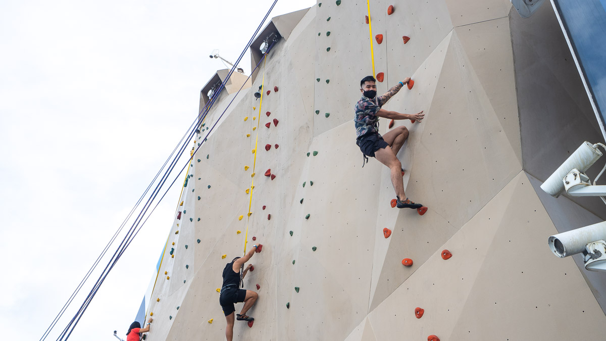 Rock Climbing Royal Caribbean - Cruise to Nowhere Review