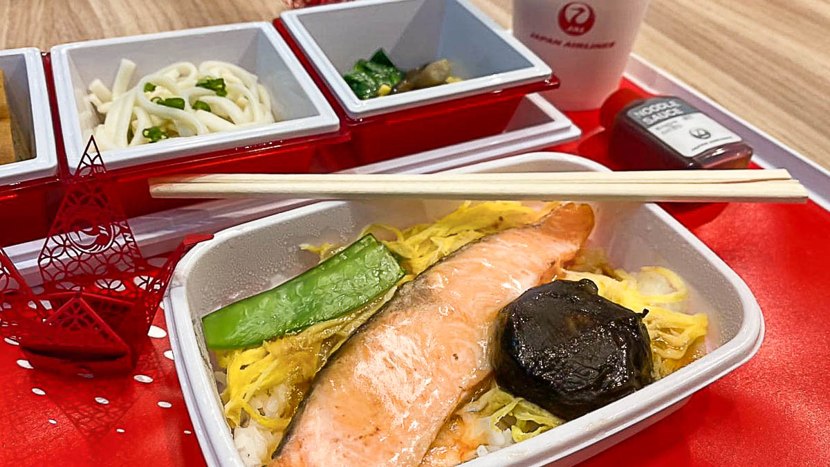 JAL in-flight meal Salmon Miso Yako Dainomono at Japan Rail Café Singapore