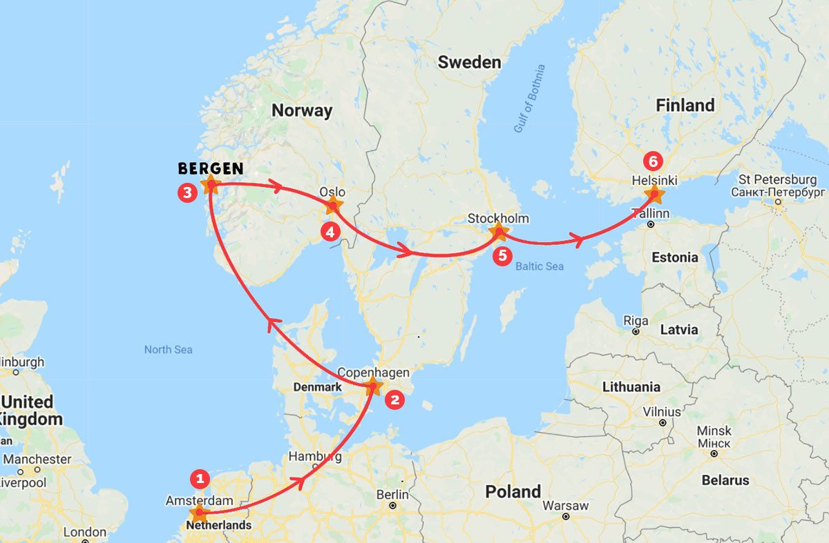 Northern-Europe-Map-— Backpacking-in-Europe