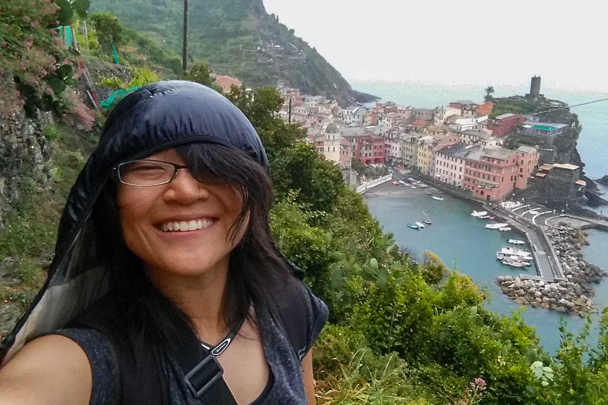 Mich Hiking Cinque Terre Italy during Student Exchange