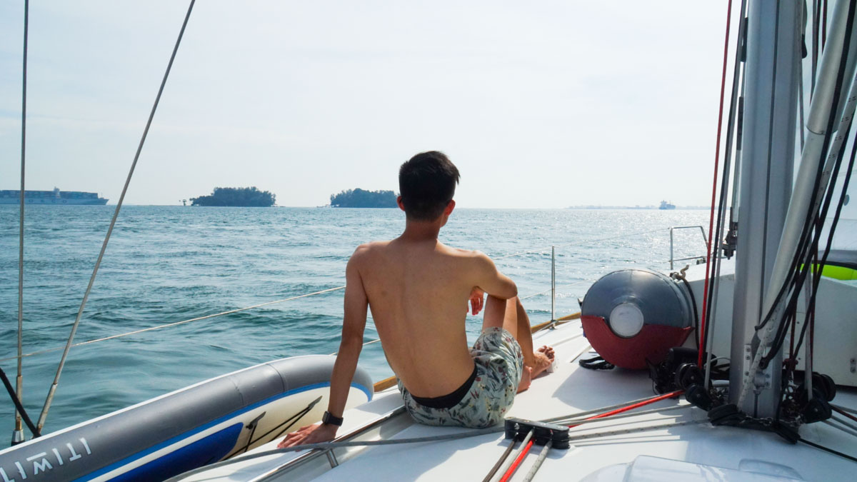 Guy on a Southern Islands Yacht Tour - Between Singapore's Islands