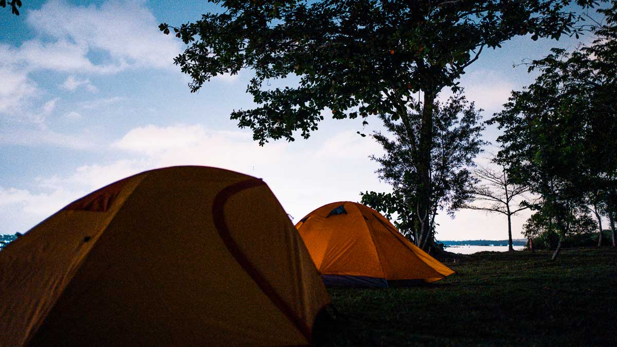 Tents at campsite - Pulau Ubin Camping