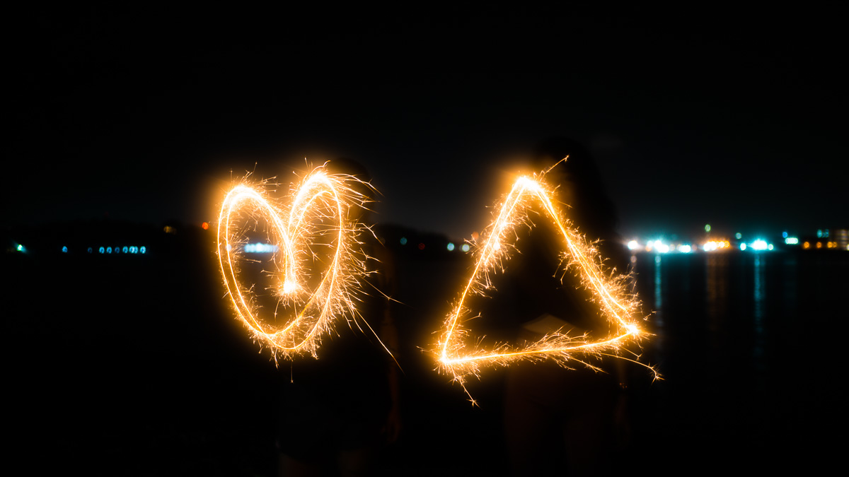 Light Sparkles Night Photography - Pulau Ubin Camping