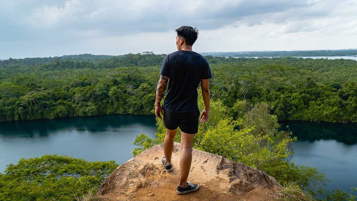 View of Quarry from top of Puaka Hill - Things to do at Pulau Ubin