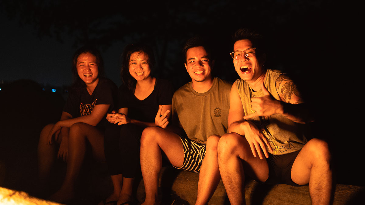 Campfire at Night - Pulau Ubin Camping