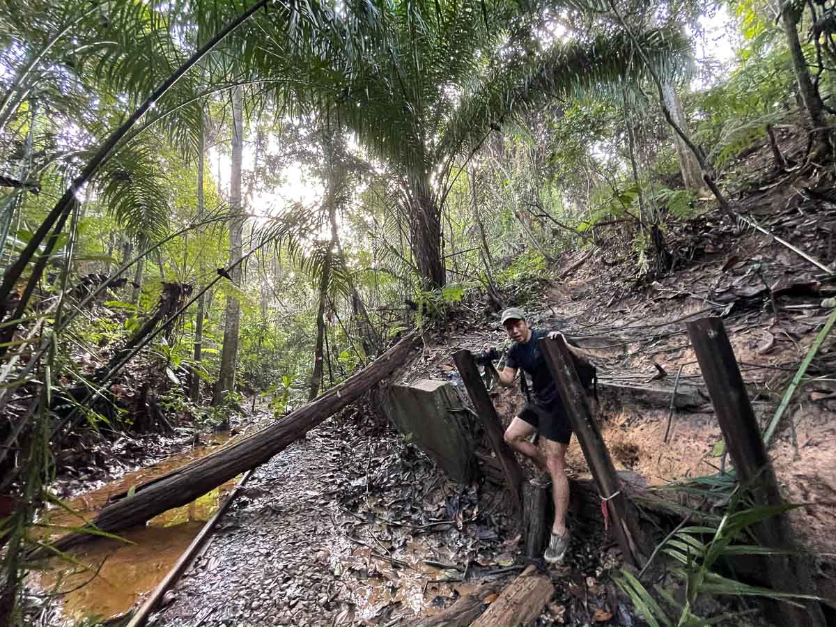 Downhill climb towards railway tracks - Hiking Clementi Forest in Singapore-19