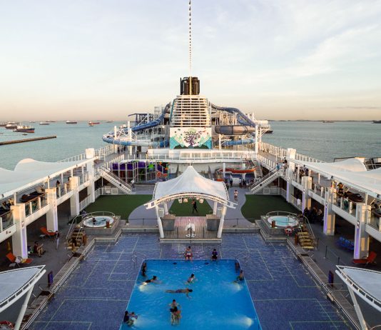 World Dream Ship Birds Eye View - Dream Cruise