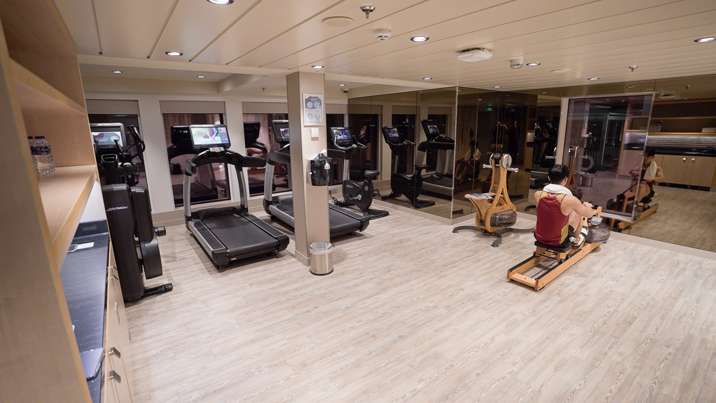 Boy in Private Gym onboard the cruise