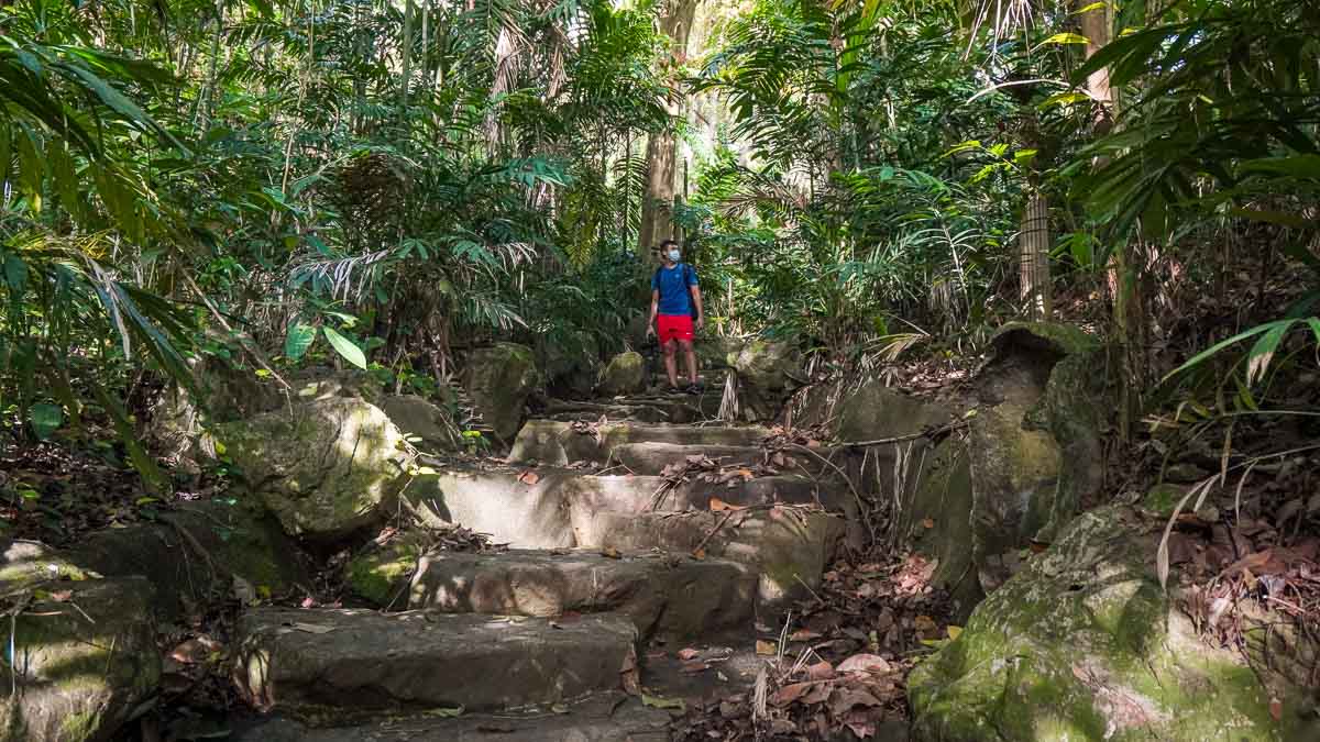 Stone steps leading up to Bukit Batok Hillside Park - Abandoned Places