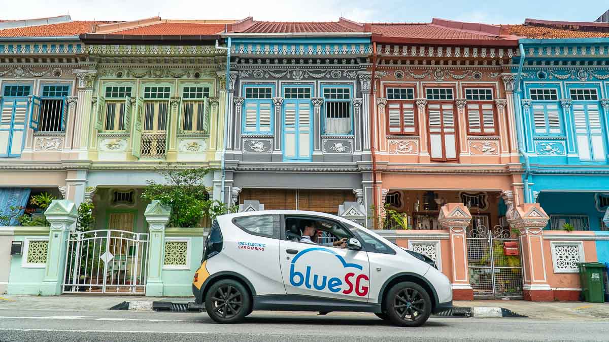 Joo Chiat Colourful Peranakan Houses BlueSG - Singapore Road Trip