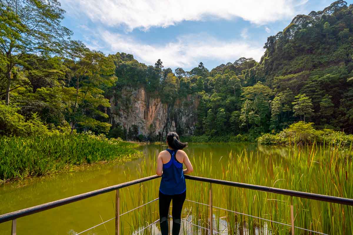 Singapore quarry lake - Dairy Farm Nature Park trail