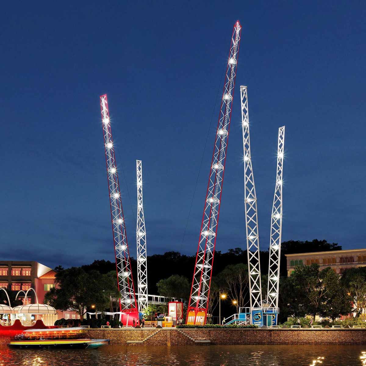 Slingshot Catapult Ride Clarke Quay - New Attractions in Singapore 2021