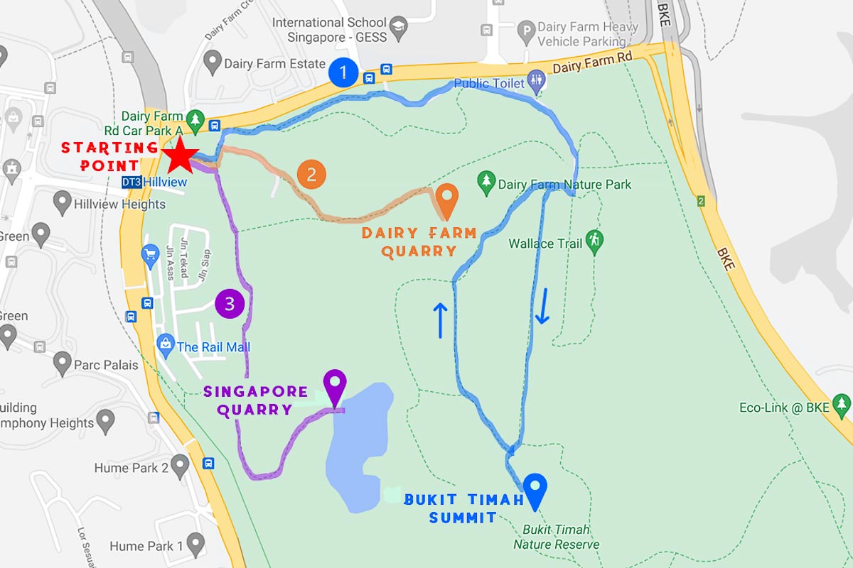 Dairy farm nature park map - Dairy Farm Nature Park Hiking in Singapore