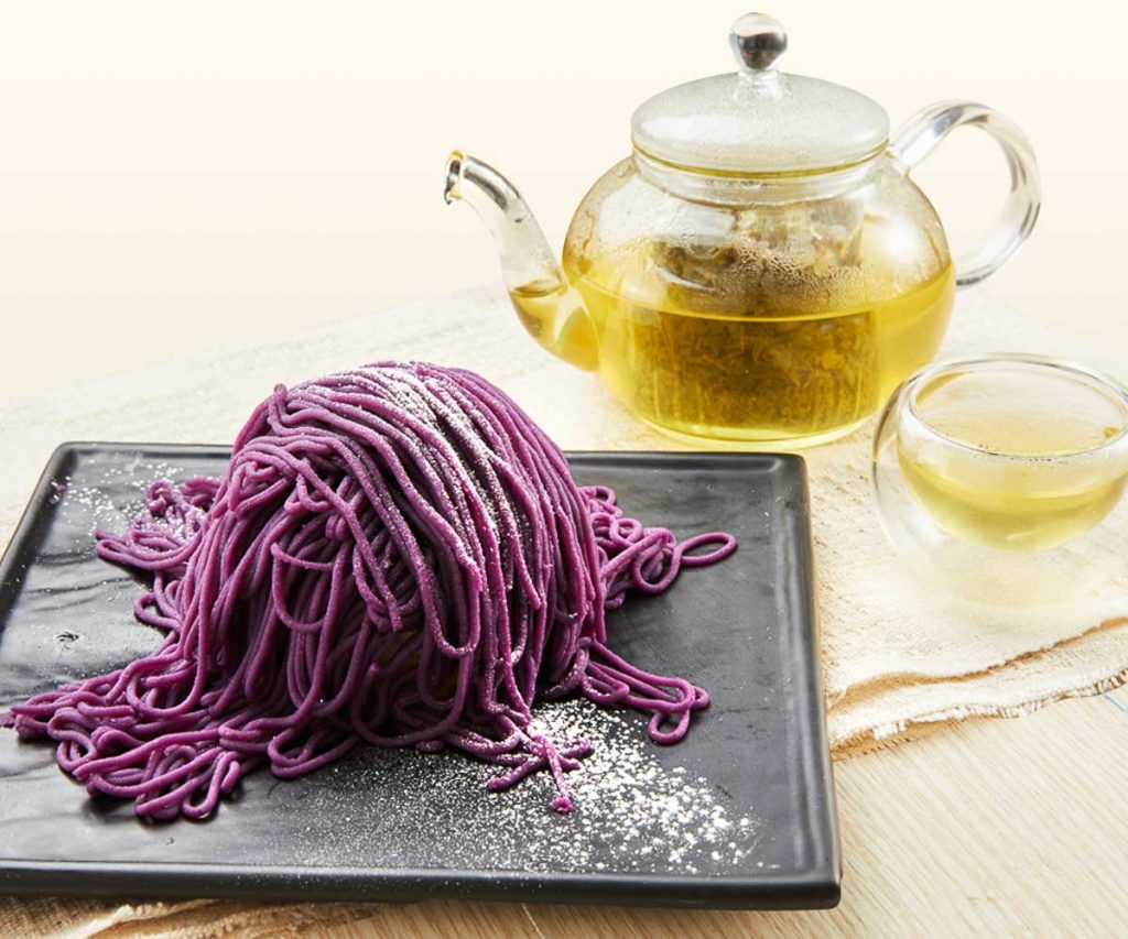 Cafe Kuriko Purple sweet potato mont blanc - Singapore Daycation ideas