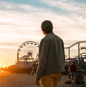 Featured Image – Covid Travel Man at California Beach