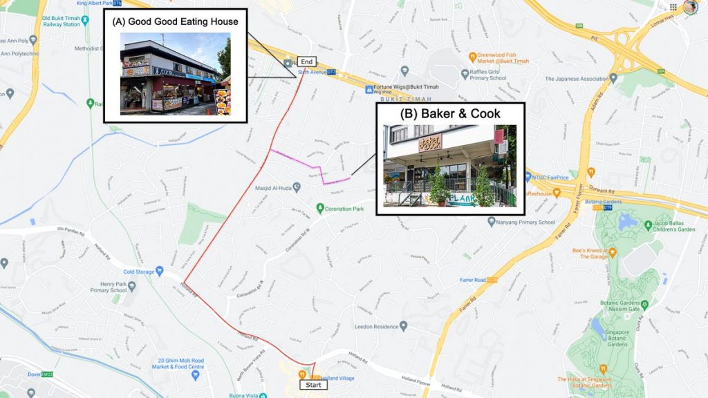 Holland Village to Sixth Avenue Map - Singapore Neighbourhood Guide