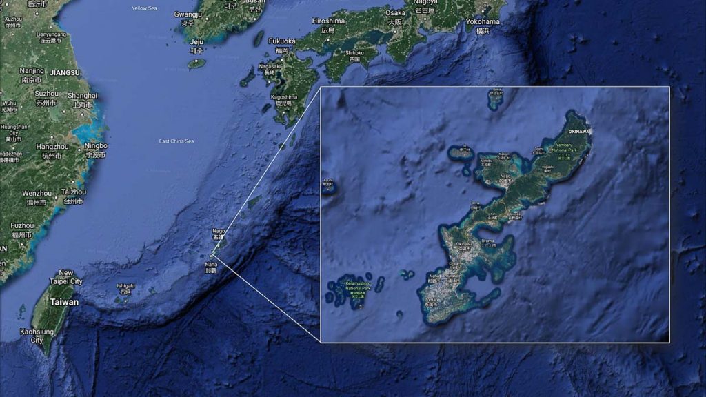 Japan Okinawa on Google earth map - cultures explained Okinawa different from Japan